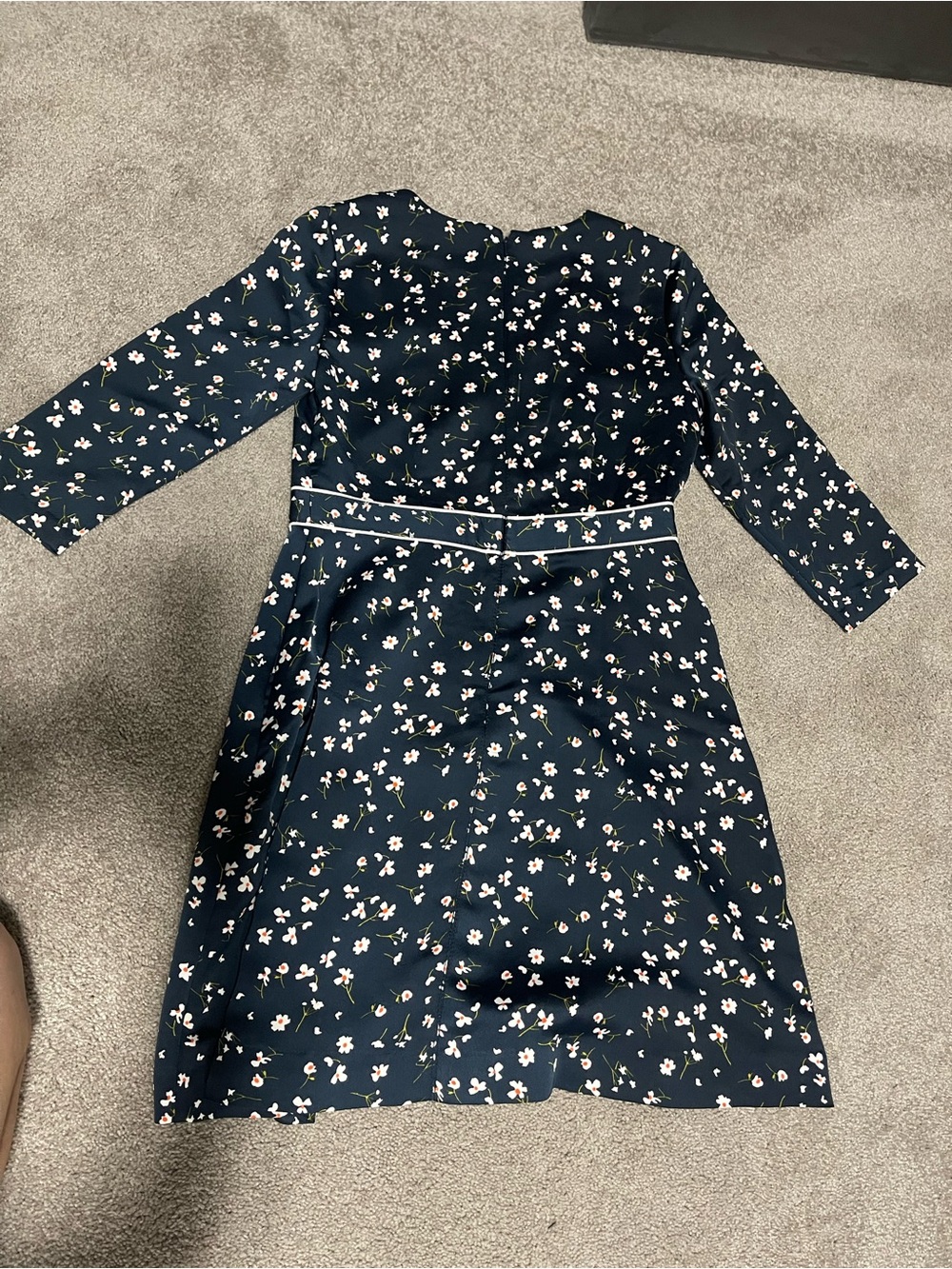 Banana Republic Navy Mini Dress with White Floral Print Size 0
